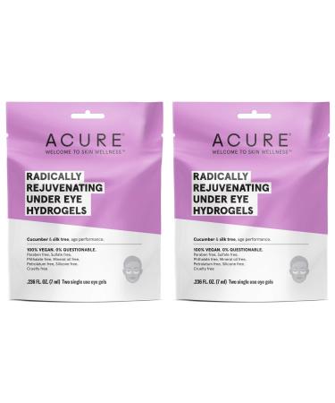 Acure Organics Radically Rejuvenating Under Eye Hydrogel Mask (Pack of 2) with Cucumber and Silk Tree for Age Performance.236 fl. oz.