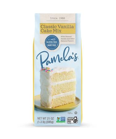 Pamela's Products Gluten Free Classic Vanilla Cake Mix 21oz (Pack of 6) - Buy Online on GoSupps.com
