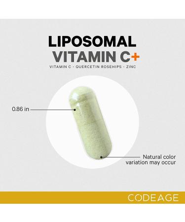 CodeAge Liposomal Vitamin C+ 180 Capsules - High Absorption Vitamin C for Immune Support - Buy Online on GoSupps.com