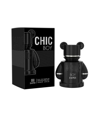 Chic Boy Perfume by Emper - Eau de Parfum for Men - 3.4 fl oz / 100ml. Arabic Perfume with notes of Sandalwood Bergamot Pink Peper Rose and More.