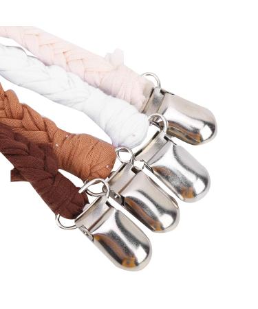 4-Piece Baby Pacifier Clips Portable Chain Holders for Infants | Universal Fit for All Pacifiers - Buy Online on GoSupps.com