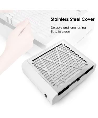 Powerful White Nail Dust Collector for Acrylic Nails by AONOLOVO - Manicure Tool with Suction Fan - Buy Online on GoSupps.com