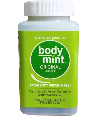 Body Mint Original | Chlorophyll Deodorizing Supplement for Full Body Freshness | Aluminum-Free Plant-Based Internal Deodorant | Fresh Underarms, Breath, Body & Feet | 50 tabs