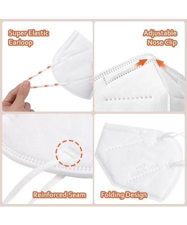 50 Pcs Borje KN95 Face Masks - 5-Ply Multicolor Disposable Masks for Adults - Buy Online on GoSupps.com
