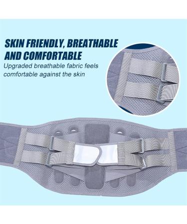 Air Mesh Back Brace for Men & Women | Adjustable Waist Support Belt for Lower Back Pain Relief | Lumbar Decompression Belt - Silver Gray Large - Buy Online on GoSupps.com