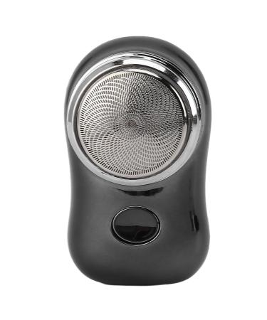 Mini Beard Clippers Type C Rechargeable One Button Operation Low Noise Mini Beard Trimmer Long Battery Life for Car (Black)