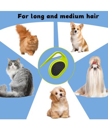 2-Piece Pet Knotting Comb Tool - Best Hair Removal Comb for Cats & Dogs | Remove Matted Hair - Green & Blue - Buy Online on GoSupps.com