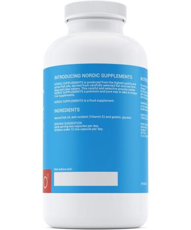 Nordic Supplements High Strength Omega 3 Fish Oil Capsules 1000mg - 365 Count - Buy Online on GoSupps.com