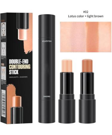 Contouring Stick Professional Makeup Highlighter Contour Stick 2-In-1 Contour Stick with Two Ends Defines the Cheekbones and Shapes the Face (02# .) - Buy Online on GoSupps.com
