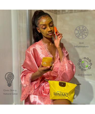 Minimo Glow Turmeric Face Scrub | Radiant Skin Exfoliation with Scrubbie - Buy Online on GoSupps.com