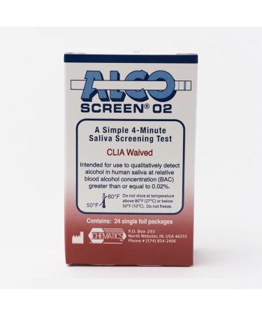 AlcoScreen Saliva Alcohol Screen Test (Pack of 24)