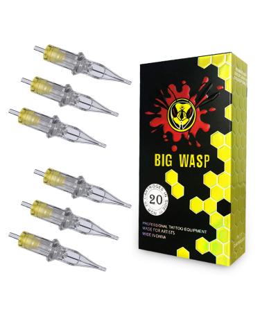 BIGWASP 4th Generation Premium 1207RS Tattoo Needle Cartridges #12 Standard 7 Round Shader (7RS) 20Pcs