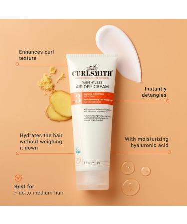 CURLSMITH Weightless Air Dry Cream - Vegan Leave-In Conditioner - Smooths Hair - 8 fl oz - Buy Online on GoSupps.com