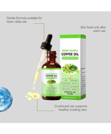  Generisch Coffee Oil for Wrinkles - 60ml - Pure and Natural Green Arabica Coffee Oil for Face Body and Hair - Anti-Puffiness and Firming Coffee Oil - Coffee Oil - Skin Care - Buy Online on GoSupps.com