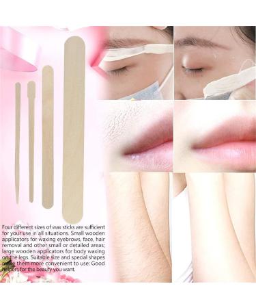 200pcs Wooden Wax Sticks for Hair, Body, Eyebrow Removal - 4 Styles | Wax Spatulas & Applicators - Buy Online on GoSupps.com