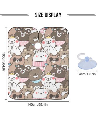 Waterproof Barber Cape | Funny Cartoon Bear & Cheetah Haircut Bib for Men & Women - Unisex Hair Cutting Cape - Buy Online on GoSupps.com