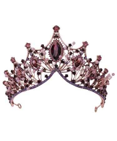 Kamirola - Crowns for Women Crowns and Tiaras TR09 Purple 13