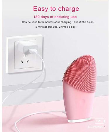 Rechargeable Powered Facial Cleansing Brush | 3 Speeds for Customizable Deep Cleansing, Exfoliation, and Massage | Waterproof | Suitable for All Skin Types - Buy Online on GoSupps.com