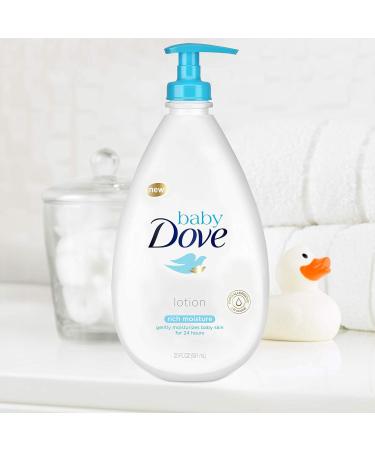 Baby Dove Sensitive Skin Care Body Lotion - 20 fl oz - 24-Hour Moisturizer - Gentle Formula for Delicate Baby Skin - Buy Online on GoSupps.com