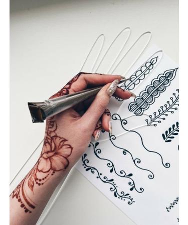 Acrylic Henna Hand Template for Temporary Tattoo Practice - Clear Plastic Body Art Tool - Buy Online on GoSupps.com