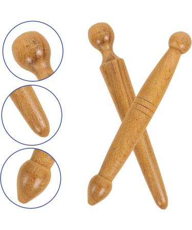 Minkissy 2-in-1 Lobaby Massage Roller & Body Hammer - Wooden Multi-Functional Meridian Massage Device for Neck & Foot Relief - Buy Online on GoSupps.com