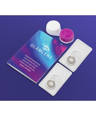 Buy Glamlens Palermo Gray Contact Lenses - Strongly Covering Natural Gray - Silicone Hydrogel - 1 Pair (2 Pieces) - Dia 14.00 - International Shipping Available - Buy Online on GoSupps.com