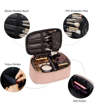 ROWNYEON Cute Travel Makeup Bag with Bow-knot Handle | Portable Waterproof Toiletry Pouch in Pink - Buy Online on GoSupps.com
