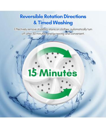 Washing Machine Portable USB Ultrasonic For Washer Machine 30 MINS Timing Auto-shut For Underwear Socks Tow Washer Washer Machine For Sink - Buy Online on GoSupps.com