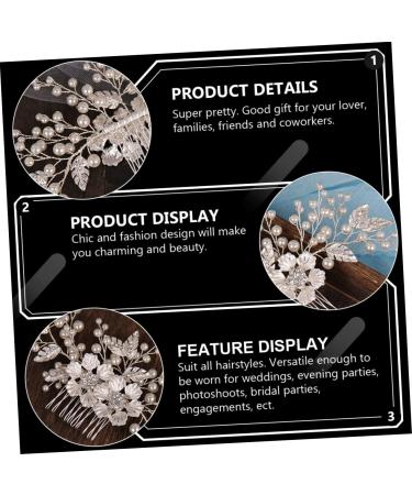 Ipetboom Flower Comb Bridesmaid Abs Crystal Comb Flowers - Buy Online on GoSupps.com