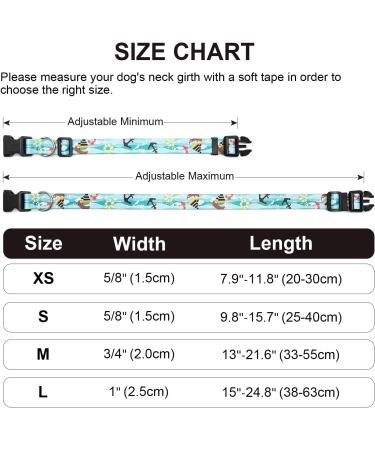 Mercano Adjustable Dog Collar - Soft Nylon Comfort & Stylish Pattern for Small & Medium Dogs Puppies & Cats - Sailing Design - Buy Online on GoSupps.com