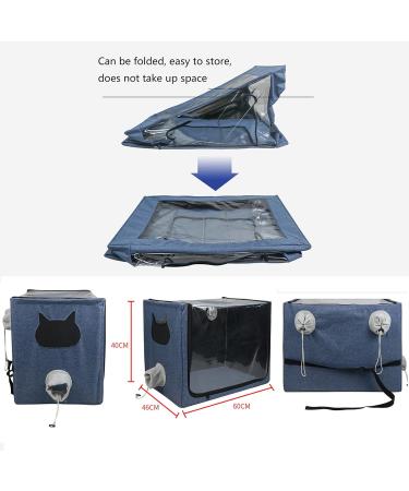 MAZLJ Pet Dryer Pet Hair Dryer Cage Pet Drying Box Cat and Dog Bath and Drying Box Pet Bed Foldable Blue 110X65X65cm - Buy Online on GoSupps.com