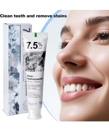 Naapesi Hydroxyapatite Toothpaste with 2 toothbrushes for sensitivity mint without fluoride white toothpaste fresh breath promotes oral health 120 g 1 piece - Buy Online on GoSupps.com