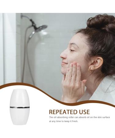 1pc Facial Oil Absorbing Ball Oily Skin Roller Facial Oil Blotting Roller Makeup Oil- Absorbing Volcanic Roller Facial Oil Control Roller Remover Volcanic Mud Remove Oil White - Buy Online on GoSupps.com