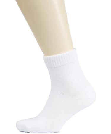 Hugh Ugoli Men's Cotton Diabetic Ankle Socks 4 Pairs 11-13 White - Wide Fit, Seamless Toe, Non-Binding Top - Buy Online on GoSupps.com