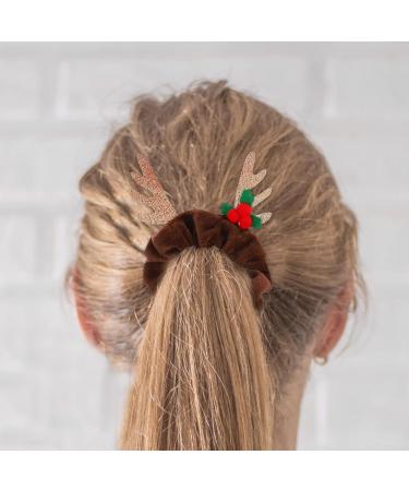Lurrose Christmas Scrunchies - 7Pcs Plush Hair Bands for Women | Santa Snowman & Reindeer Hair Accessories - Perfect Holiday Gift - Buy Online on GoSupps.com