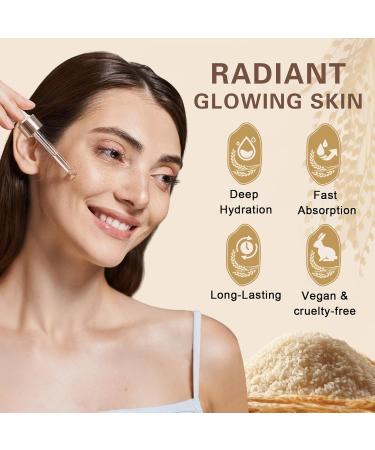 2PCS Rice Serum for Face Crema De Arroz para La Piel De Cara Y Cerrar Los Poros Quitar Manchas Facial Essence Deep Hydrating Nourishing Face Serum for Radiant Glow - Buy Online on GoSupps.com