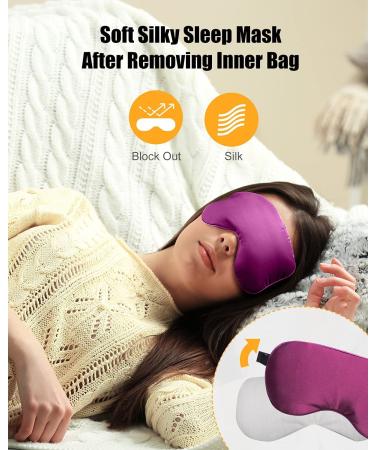 YFONG Moist Heated Weighted Eye Mask for Dry Eyes - Relieves Eye Fatigue, Pink Eyes, Stye, Dark Circles, Migraine - Microwave Activated Warm Compress for Sinus Pain - Purple - Buy Online on GoSupps.com