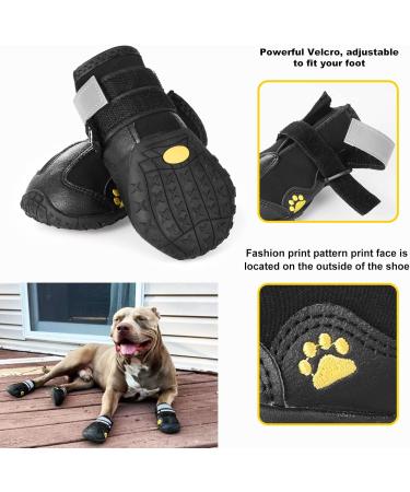 Faankiton Waterproof Dog Shoes - 4 Piece Set for Medium & Large Dogs | Non-Slip Sole & Reflective Straps for Paw Protection - Buy Online on GoSupps.com