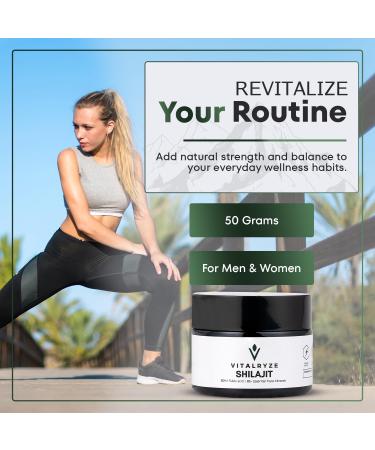VITALRYZE Himalayan Shilajit Resin 50 Grams High Potency for Men & Women Natural Energy Support - 50g - Buy Online on GoSupps.com