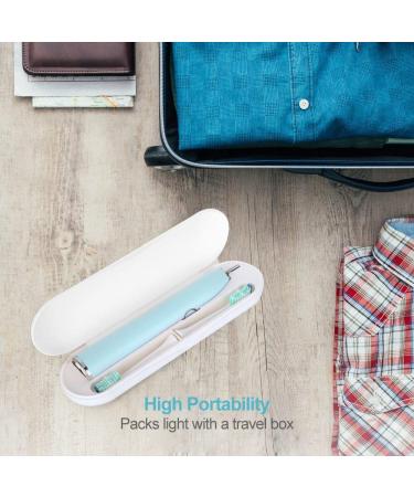 WISSBLUE Electric Toothbrush - USB Rechargeable Sonic Toothbrush Travel Set with Smart Timer, Deep Clean & 5 Modes - Sky Blue - Buy Online on GoSupps.com