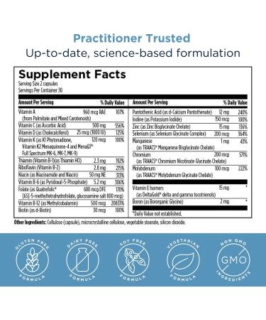Designs for Health Methylated Multivitamin for Women & Men - Twice Daily Multimineral Supplement & Multivitamin Without Iron + Methylated B12 and Folate Vitamin C K D E + More (60 Capsules) Unflavored 60 Count (Pack of 1) - Buy Online on GoSupps.com