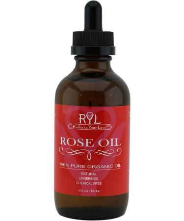 Rose Essential Oil 4 oz - 100% Pure Organic Aromatherapy | Therapeutic Grade for Relaxation Skin Therapy & Perfumes - Buy Online on GoSupps.com