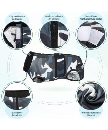 Slowton Dog Recovery Suit - Soft Breathable Leak Protection for Post-Op Dogs Zipper & E-Neck Band XXL Camouflage - Buy Online on GoSupps.com