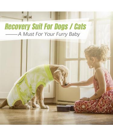 Kuoser Dog Surgery Recovery Suit for After Surgery Female Professional Pet Recovery Shirt Dog Abdominal Wounds Bandages Substitute E-Collar & Cone Prevent Licking Dog Onesies (green XS) XS green3 - Buy Online on GoSupps.com