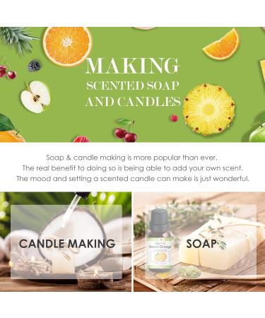 Salking Essential Oils Set - 6x10ml 100% Organic Aromatherapy Fragrance Oils for Diffusers Humidifiers & Massage | Cherry Pineapple Raspberry Sweet Orange Guava Green Apple - Buy Online on GoSupps.com