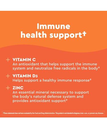 Nature Made ImmuneMAX Gummies 750mg Vitamin C + Zinc & Vitamin D3 5000 IU - 42 Tangerine Flavor Gummies - Buy Online on GoSupps.com