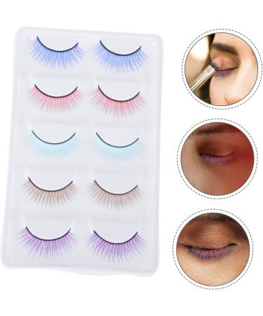 POPETPOP 25 Pairs Colored False Eyelashes Female Eyelashes Natural False Eyelashes False Lashes Girls Fake Eyelash Cosmetiquera Makeup Artificial Fiber Cosmetics Dense 3d - Buy Online on GoSupps.com