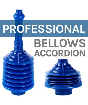 JS Jackson Supplies Blue Bellows Accordion Toilet Plunger with Black Storage Tray - Buy Online on GoSupps.com