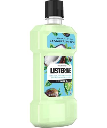 Limited Edition Coconut Lime Listerine Zero Alcohol Mouthwash 500mL (Pack of 3) - Kills 99% of Bad Breath Germs - Buy Online on GoSupps.com
