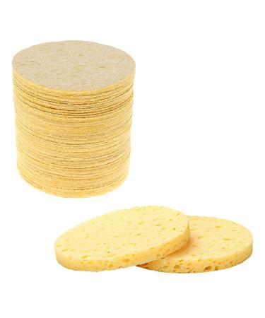 DBOO 50 pieces compressed facial sponges-100% natural cosmetics spa sponges for facial cleaning peeling sponges make-up removal